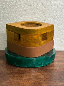 2026 Ramadan <b>Eid</b> Religious Gift FAIZA CRAFT Eco-Friendly Gold Plated Sandalwood Bakhoor Dispenser Incense Holder Burner Incense - Product Image 6