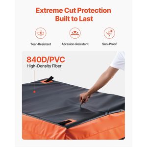 Borsa Impermeabile per Camion in PVC 840D Resistente, 51,18 x 40,16 x 21,85 Pollici (26 Cu. In) Cinghie Elastiche per Controllo Carico (Ft) - Accessori per Fissaggio Merci - Product Image 5