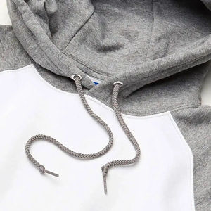Mens White <b>Grey</b> Color Block <b>Hoodie</b> Custom Logo Pullover Streetwear Sweatshirt Manufacturer Custom Color Block <b>Hoodie</b> Mens Pullov - Product Image 3
