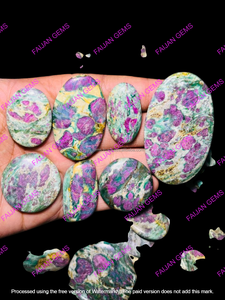 Rubis naturel Fuchsite Cabochon Pierres précieuses en vrac Guérison FAIJAN GEMS Certifié par un tiers Taille personnalisable Livraison rapide - Product Image 2