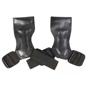 Fitness Gym Palm Guard Cross Fit Weight Lifting Leather Hand Grips Pads Pull up Hand Grips Holes Gymnastics Palm Grips Hand <b>Wrap</b> - Product Image 5