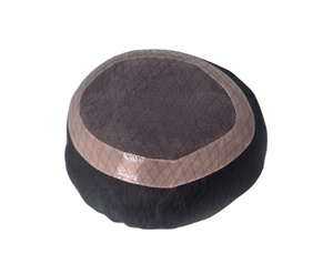 Human Hair Mono Base Toupee Bonnet <b>Wig</b> for <b>Men</b> with Bangladesh Hair Patches and Taz Hair - Product Image 1