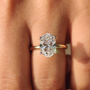 Luxury Oval Cut Moissanite Prong Set <b>Ring</b> for Women 925 Sterling Silver Gold Plated Engagement And Wedding Wear Jewelry - Product Image 4