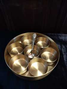 Handmade Brass Spice <b>Storage</b> <b>Box</b> Multi Compartment Masala Organizer - Product Image 3