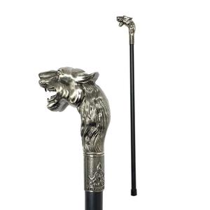 Canne décorative en alliage métallique avec tête de loup, bâton de marche vintage pour cosplay, à prix de gros abordable - Product Image 1