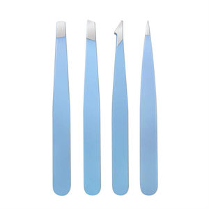 Pinzas de Cejas de Acero Inoxidable de Primera Calidad con Punta Inclinada para Depilación Facial, Ligeras y Ecológicas - Product Image 1