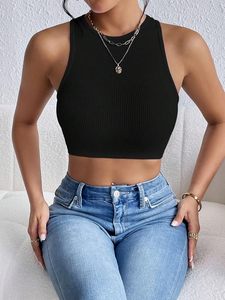 Camiseta corta de mezcla de spandex para mujer, moderna, a la moda, ajustada, sexy, para discoteca. - Product Image 3