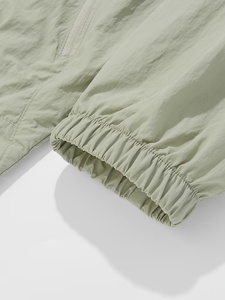Chaqueta Cortavientos con Capucha para Mujer, Ligera, con Cierre Frontal, Color Sólido, Estilo Utilitario, Manga Larga, Poliéster - Product Image 4