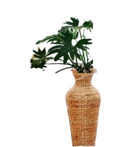 Jacinto de agua tejido a mano de alta calidad, jarrón decorativo tejido de Color Natural, florero de flores secas para decoración para sala de estar - Product Image 1