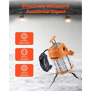 Durable 100W <b>LED</b> Temporary <b>Work</b> <b>Light</b> 14400 lm 5000K Water-Resistant with Ceiling Stand Linkable up to 8 Units for Job Sites - Product Image 5