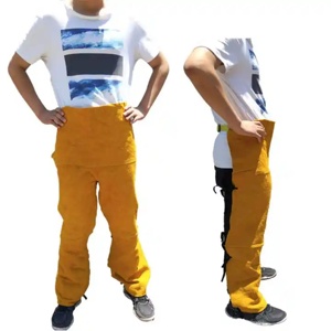 Pantalon de protection robuste en cuir de vachette, antistatique, résistant à la chaleur (500°C-1000°C), protection contre les vapeurs, pour la soudure - Product Image 1
