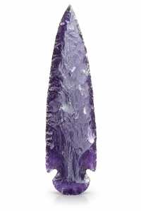 Wholesale Purple Selenite Glass Arrowhead Handmade Decorative Glass Craft - Product Image 3
