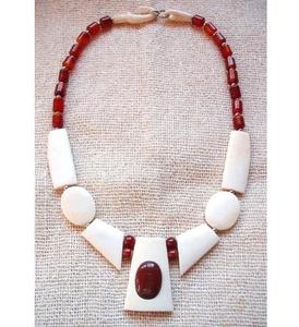 Collier Chic Géométrique en Résine Perlée, Artisanat Javed, Style Vintage, Bijoux de Fête Tendance, Perles d'Imitation Faites à la Main, Brillant - Product Image 5