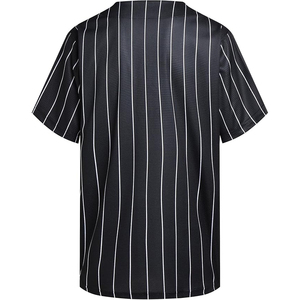 Unisex Baseball Jersey Short Sleeve Pinstripe Button Front Breathable Polyester Adult All Seasons <b>Sport</b> <b>Apparel</b> - Product Image 2