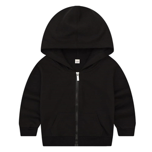 Sweat-shirt à capuche zippé pour enfants en coton et polyester, uniformes scolaires pour garçons et filles - Product Image 1