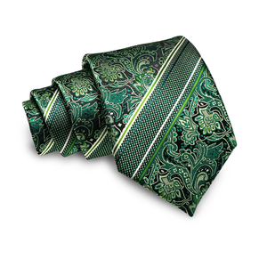 Cravates en satin de soie Paisley personnalisables et écologiques pour hommes, pour mariages et événements formels - Product Image 4