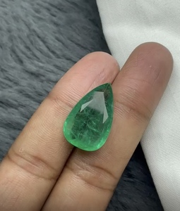 Esmeralda Natural de Zambia de Alta Calidad, Corte Pera, Verde, Gema Suelta para Anillo, Colgante, Joyería - Product Image 3