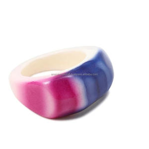 Wholesale Customized Best Quality Handcrafted High Polished Beautiful Colorful Fashion <b>Resin</b> Ring for Women Handmade in India - Product Image 1