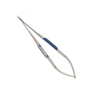 Precision German Stainless Steel Manual Micro Spring Scissors 4.5cm Curved <b>Edge</b> Surgical Microsurgery <b>Tool</b> - Product Image 1