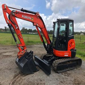 Excavadora KUBOTA U55-4 MIDI de Calidad Premium, Compra con Entrega Rápida, Cabina Cerrada, Cuchilla de Retroexcavación, Cilindro Hidráulico Auxiliar - Product Image 2