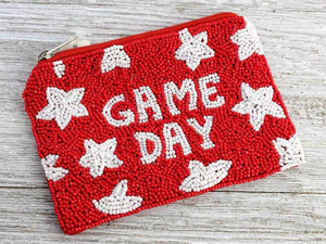 Handmade Zardosi Embroidered Beaded Purse Luxury Ethnic Bridal Coin Pouch Zipper Sustainable Artisan Party Wear Clutch Bag - Product Image 1
