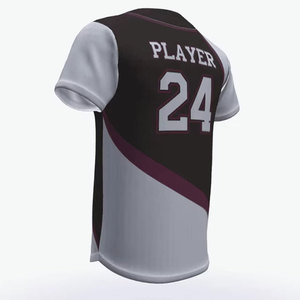 เสื้อเบสบอลผู้ชายแบบติดกระดุม ชุดกีฬาสโมสร ออกแบบเองได้ ขายส่ง - Product Image 6