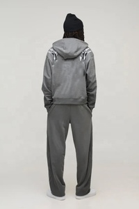 Ensemble de survêtement unisexe en polyester, coupe jogging, coupe-vent, imprimé, délavé à l'acide, design uni, vente en gros - Product Image 2