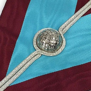 Collar de Oficial de la Francmasonería Real Arquitectónica, Bordado a Mano, de Alta Calidad, con Reglamento Inglés, Color Turquesa, para Coser en Lona - Product Image 6