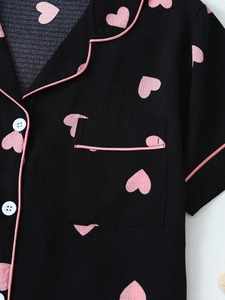 Ensembles de pyjamas en soie pour femmes, vente en gros, élégants, thermiques, taille élastique, logo avant, respirants, pour l'été - Product Image 4