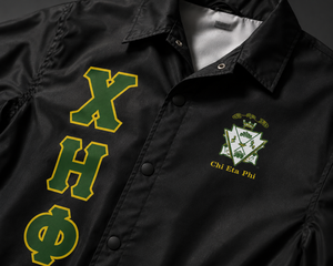 Custom Chi eta <b>Line</b> Coaches <b>Jacket</b> Phi Premium Quality Waterproof Omega Chi Beta Delta Theta Epsilon Alpha Mu zeta Windbreaker - Product Image 5