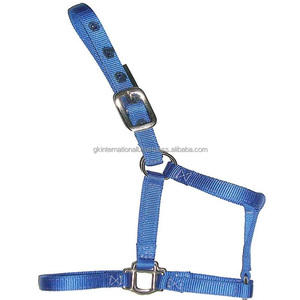 Halter en nylon de haute qualité fabriqué à la main dans des couleurs et des tailles personnalisées avec boucle et anneau à double couronne réglable - Product Image 2