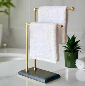 Toallero Metálico Minimalista para Baño con Estructura de Acero Resistente y Diseño Organizador con Múltiples Barras - Product Image 2