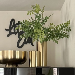 Top <b>Pick</b> Smoke Bloom Contemporary Tabletop Vase Handmade Gold Finish Geometric Design Decorative Art Piece - Product Image 3