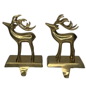 Soportes Premium de Hierro Dorado para Calcetines Navideños, Ganchos Vintage para Repisa de Chimenea con Cinta Dorada, Colgadores Metálicos Decorativos - Product Image 6