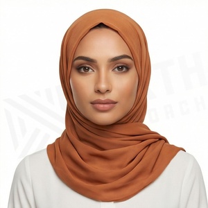 ผ้าคลุมศีรษะฮิญาบสำหรับผู้หญิง สีพื้น ผ้าโพลีเอสเตอร์คุณภาพสูง ระบายอากาศได้ดี เนื้อผ้าเจอร์ซีย์ นุ่มสบายผิว เหมาะสำหรับสวมใส่ทุกวัน ผ้าพันคอแบบตะวันออกกลาง - Product Image 2