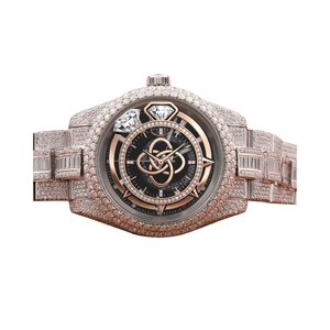 Luxury <b>Automatic</b> Moissanite Diamond Watch Men Full VVS Stone Stainless Steel Watch - Product Image 1