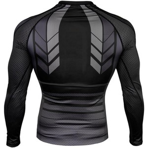 Professional Sport Men's Long Sleeve <b>Rashguard</b> for MMA BJJ OEM Customizable with Custom Colors & Sizes High Quality - Product Image 4