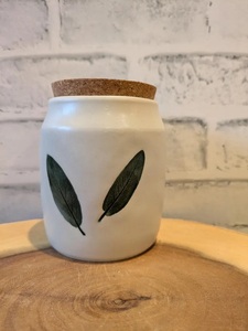 Boîte de rangement à motif de feuilles botaniques, couvercle hermétique en liège, étanchéité à l'humidité, finition lisse, organisateur de cuisine élégant - Product Image 4