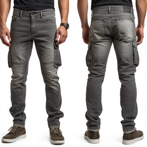 Servicio OEM, Jeans Cargo para Hombre Resistentes al Agua, Personalizables en Grandes Cantidades, Alta Calidad, Múltiples Bolsillos, Estilo Premium, Aspecto Clásico - Product Image 1