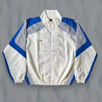 Veste coupe-vent en nylon personnalisée pour hommes, Survêtements grande taille à blocs de couleur unie de la collection du fabricant, coupe-vent