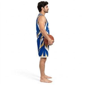 Ensemble d'uniformes de basketball personnalisés : maillot et short respirants, vêtements de sport athlétiques légers pour l'entraînement en équipe, les matchs et les compétitions - Product Image 4