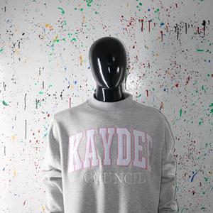 Sudadera KAYDEE HEATHER GREY con Cuello Alto, 100% BLANCA, Apliques Bordados, Cuello Ancho, Hilos Finos - Product Image 4