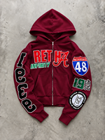 Sweat à capuche personnalisé en gros, en molleton épais, avec patch brodé, coupe classique, style streetwear décontracté, vêtement d'hiver