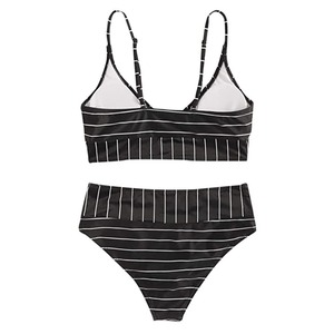 Conjuntos de natación para mujer, traje de baño bikini para niñas, conjunto de traje de baño elegante con hombros descubiertos - Product Image 4
