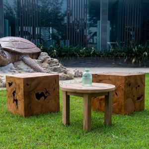 Teak Root Rustic <b>Outdoor</b> <b>Side</b> <b>Table</b> Durable & UV-Resistant for Patio Beach Villa & Park Use - Product Image 4