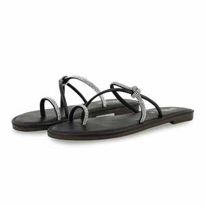 Sandales à talons décontractées noires CL1948 - Product Image 3