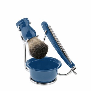 Afeitadora de seguridad Shave Edge SE-1629 de acero inoxidable premium para afeitado en húmedo, con cerdas de visón puro y mango de madera, estilo clásico de barbería. - Product Image 2