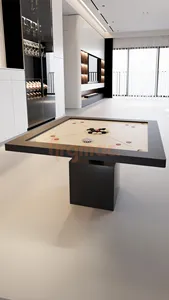 Mesa de Carrom de Lujo MaiTai, Moderna, con Base de Pedestal, para Jugar en Interiores, en Casa y en Clubes - Product Image 3