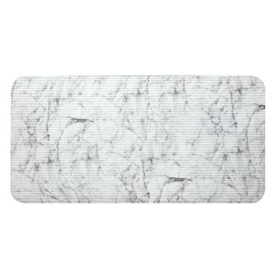 Set di 3 Pezzi di Mobili Moderni ed Eleganti per Casa, Tavolino da Caffè e Tavolini Laterali con Piano in Vetro Temperato Effetto Marmo Bianco per Soggiorno - Product Image 4