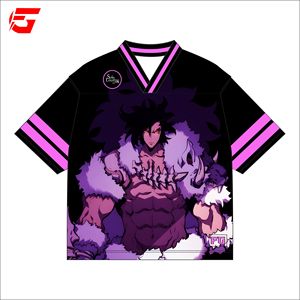 Maillot rétro Anime Solo Leveling 100% polyester mesh, coupe ample, imprimé par sublimation, prix usine, fabriqué au Pakistan - Product Image 3